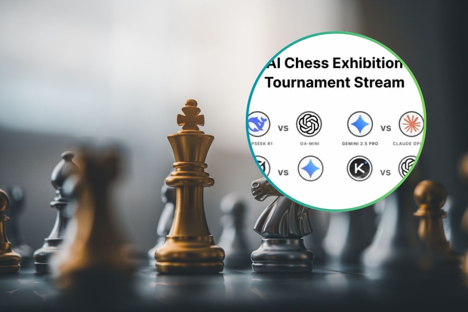 Kaggle Game Arena live AI chess match interface